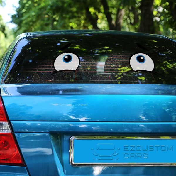 worried eyes custom car sticker cartoon car accessories c4kts