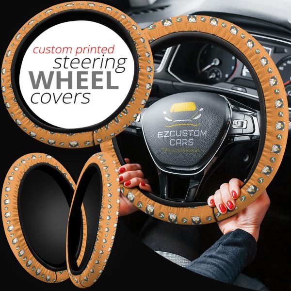 yuu nishinoya anime steering wheel cover custom haikyuu anime car accessories hsdlt
