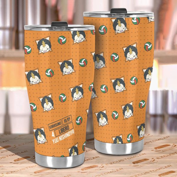 yuu nishinoya stainless steel tumbler custom haikyuu anime car accessories 28hze