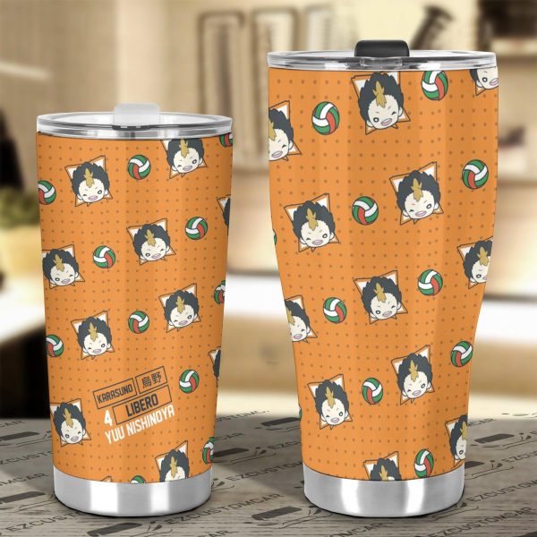 yuu nishinoya stainless steel tumbler custom haikyuu anime car accessories u6b1a