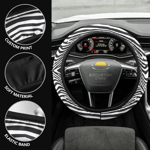 zebra skin anime steering wheel cover custom animal car accessories eopzo