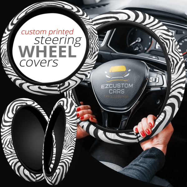 zebra skin anime steering wheel cover custom animal car accessories xkgsr