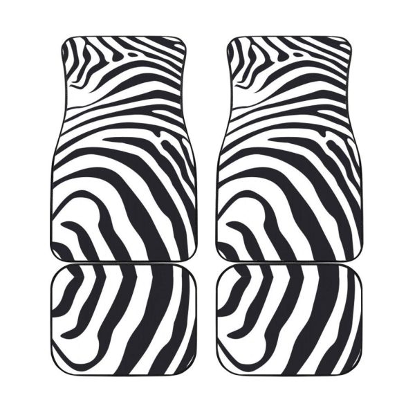 Zebra Skin Pattern Car Floor Mats