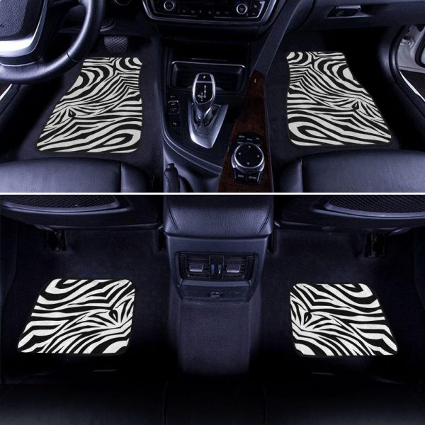zebra skin pattern car floor mats iz5qf