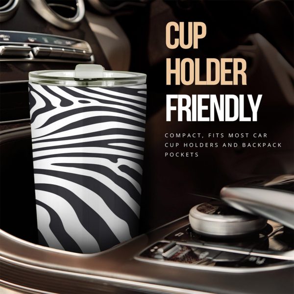 zebra skin stainless steel tumbler custom animal car accessories 6pxwh