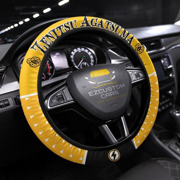 Demon Slayers Anime Steering Wheel Cover Anime Car Accessories Zenitsu Agatsuma