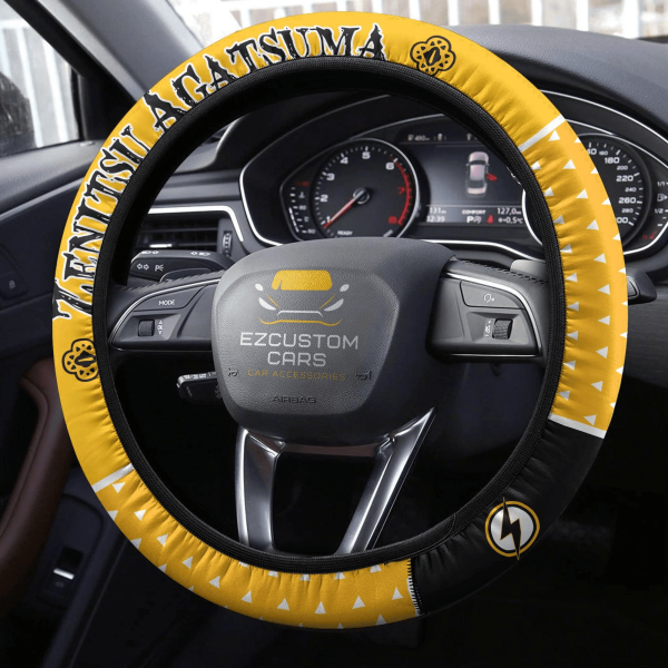 zenitsu agatsuma anime steering wheel cover custom anime demon slayer car accessories xcqaf