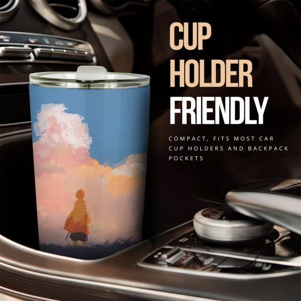 zenitsu agatsuma car tumbler cup demon slayer anime car accessories ga1k6