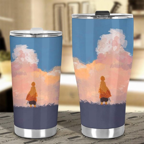 zenitsu agatsuma car tumbler cup demon slayer anime car accessories nbaqr