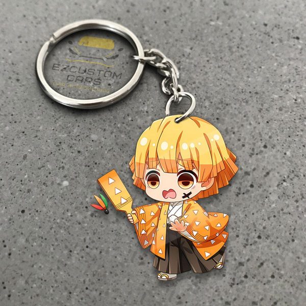 Nezuko x Zenitsu Keychains Demon Slayer Anime Custom Car Accessories