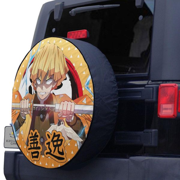 zenitsu agatsuma spare tire cover custom demon slayer anime car accessories qsetc