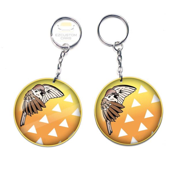 zenitsu agatsuma symbols keychains custom demon slayer anime car accessories ieojc