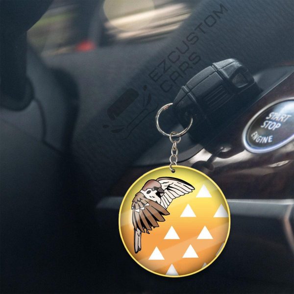 zenitsu agatsuma symbols keychains custom demon slayer anime car accessories nrqzh