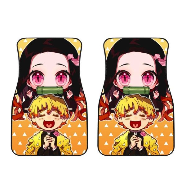 Zenitsu and Nezuko Car Accessories Demon Slayers Car Mats Anime Car Decoration 1 zenitsu and nezuko car accessories demon slayers car mats anime car decoration pf1lm