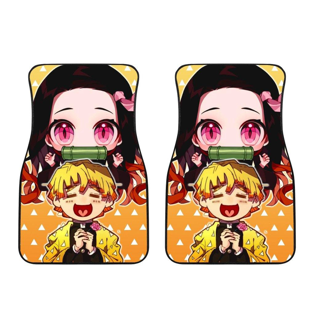 Zenitsu and Nezuko Car Accessories Demon Slayers Car Mats Anime Car Decoration Zenitsu and Nezuko Car Accessories Demon Slayers Car Mats Anime Car Decoration