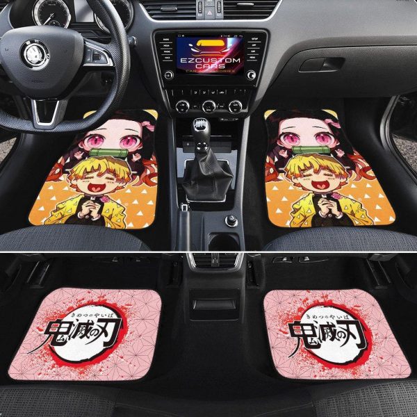 Zenitsu and Nezuko Car Accessories Demon Slayers Car Mats Anime Car Decoration 2 zenitsu and nezuko car accessories demon slayers car mats anime car decoration r8vj1