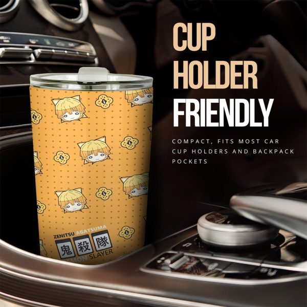 Zenitsu Car Tumbler Cup Custom Demon Slayer Anime Car Accessories