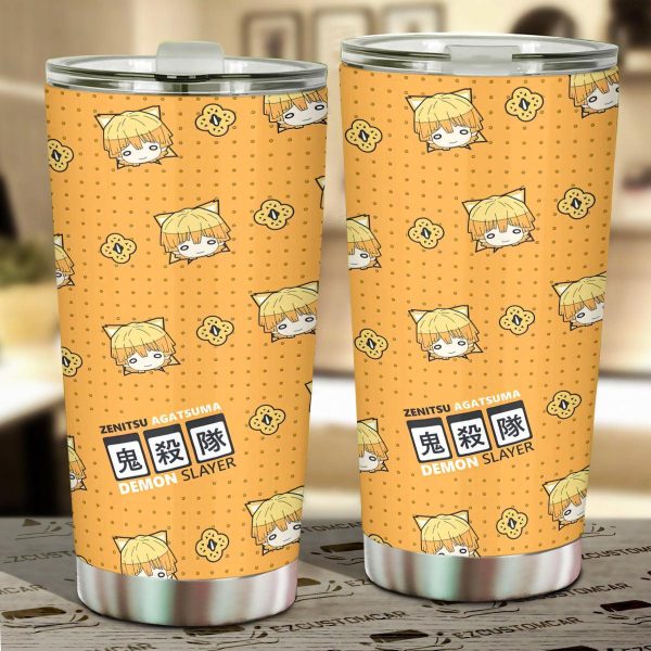 Zenitsu Agatsuma Car Tumbler Cup Demon Slayer Anime Car Accessories