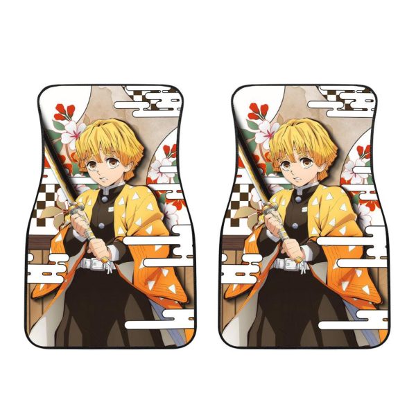 zenitsu demon slayer car floor mats xuw4g