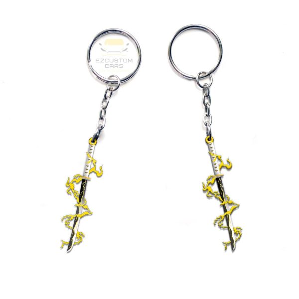 zenitsu swords car accessories custom anime demon slayer swords keychains cbnmk
