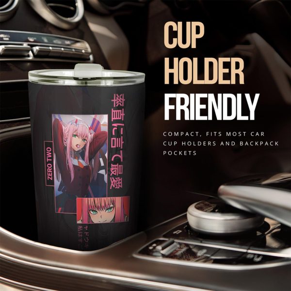 zero two custom darling in the franxx anime car accessories car tumblers cup hav2s