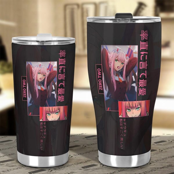 Zero Two Custom Darling In The Franxx Anime Car Accessories Car Tumblers Cup
