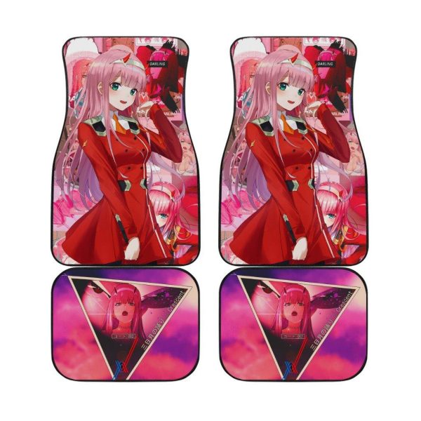 Zero Two Waifu Darling In The Franxx Anime Car Floor Mats Fan Gift