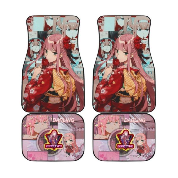 Zero Two Waifu Darling In The Franxx Anime Car Floor Mats Fan Gift