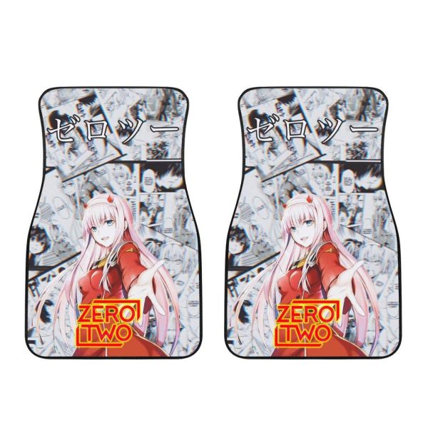 zero two oni darling in the franxx anime car floor mats c6f7f