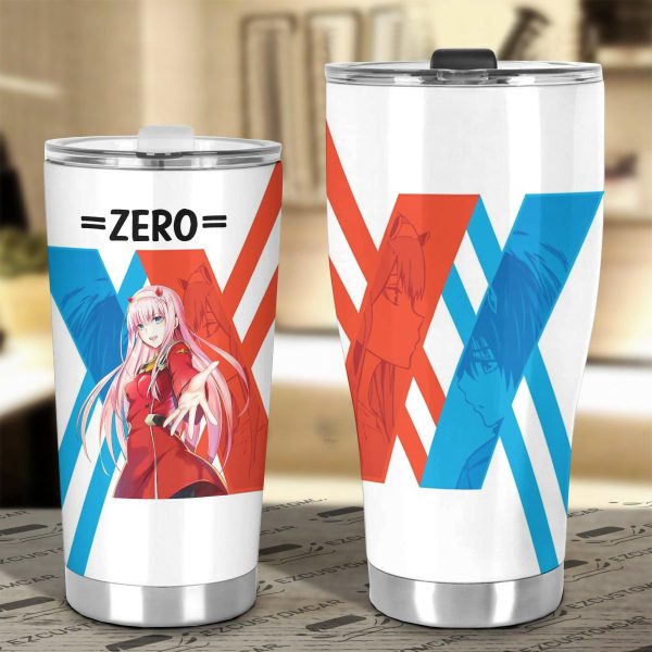 zero two stainless steel tumbler custom darling in the franxx anime car accessories bowko