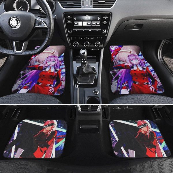 zero two waifu darling in the franxx anime car floor mats fan gift hcjbk
