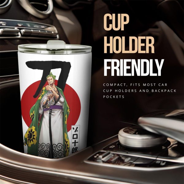 zoro car tumblers cup custom one piece anime car accessories frqch