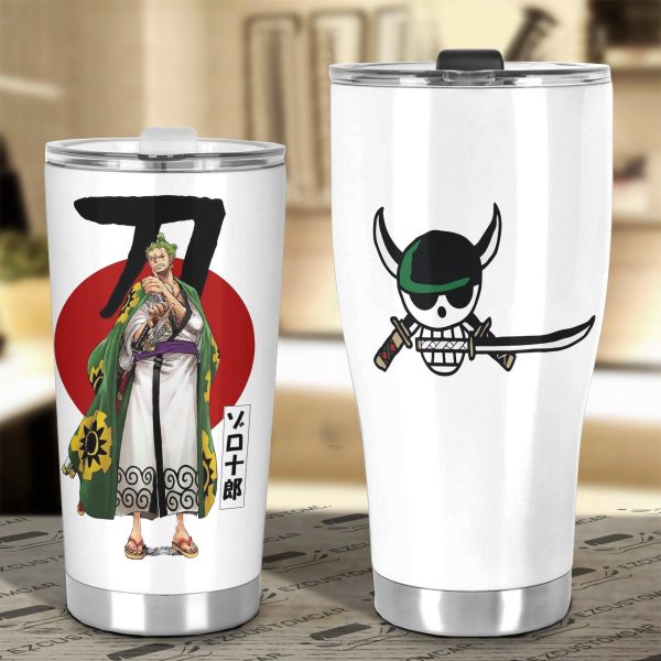 zoro car tumblers cup custom one piece anime car accessories k67bs