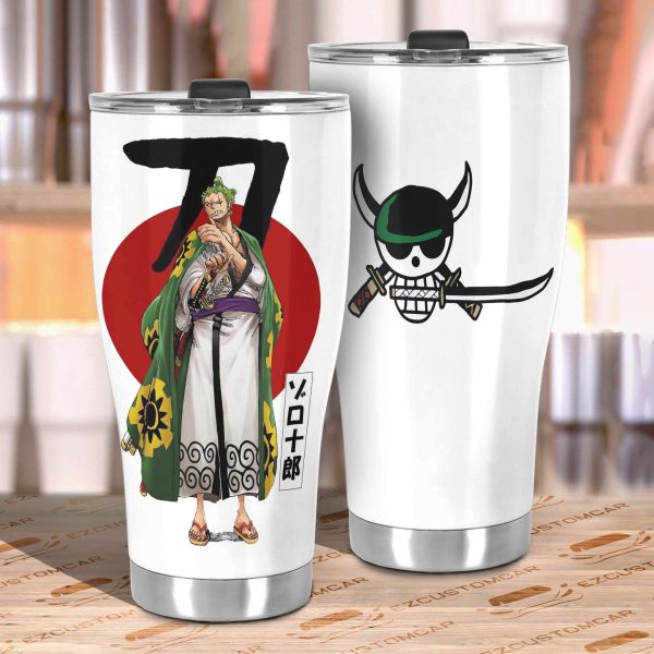 zoro car tumblers cup custom one piece anime car accessories ud4ue