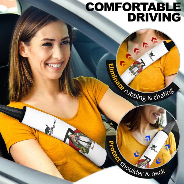 Zoro Seat Belt Covers Custom One Piece Anime Car Accessories