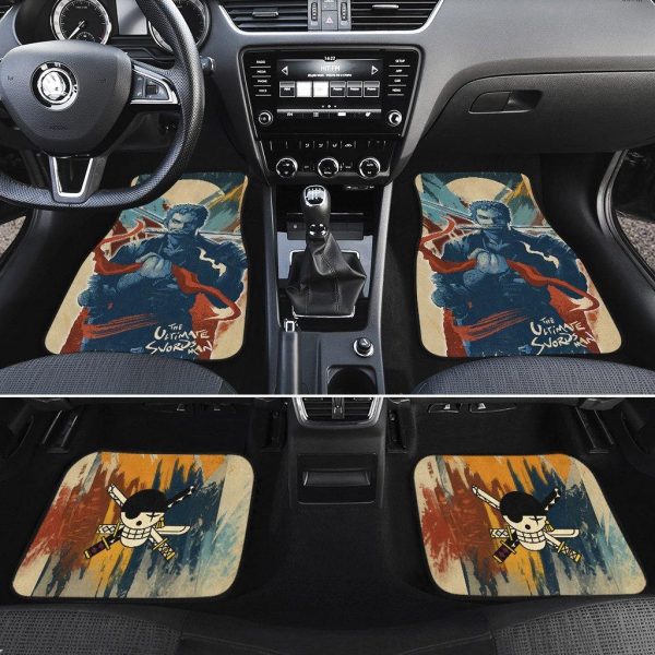 zoro ultimate swordsman car floor mats one piece anime xqdr3