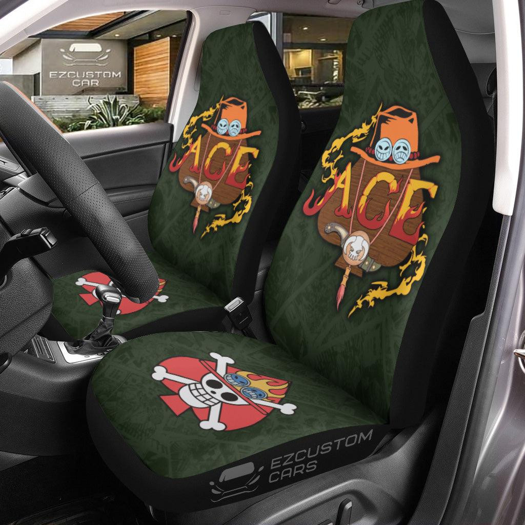Ace Car Seat Covers One Piece Anime Car Decor