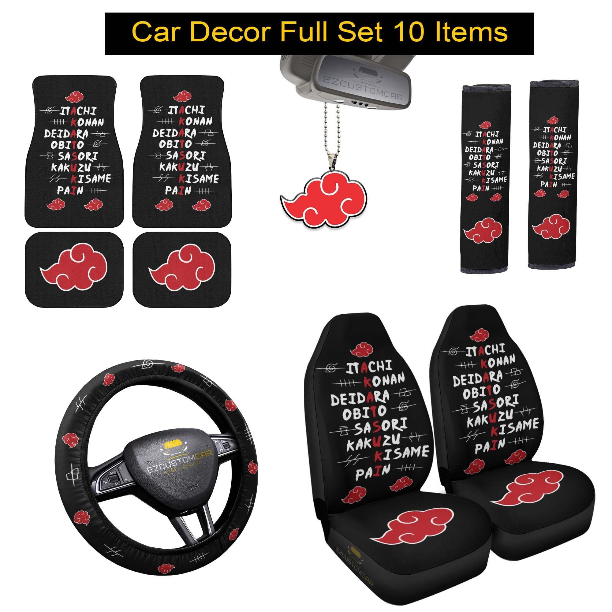 Akatsuki Itachi Car Mats x Seat Covers