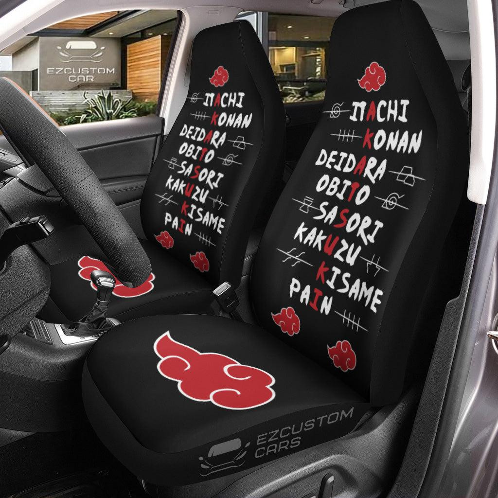 Akatsuki Cloud Car Seat Covers Naruto Anime Car Decor