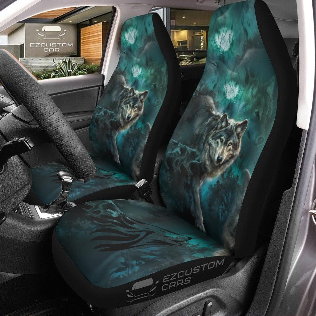 Cold Wolf Car Seat Covers Custom Animal Car Accessories