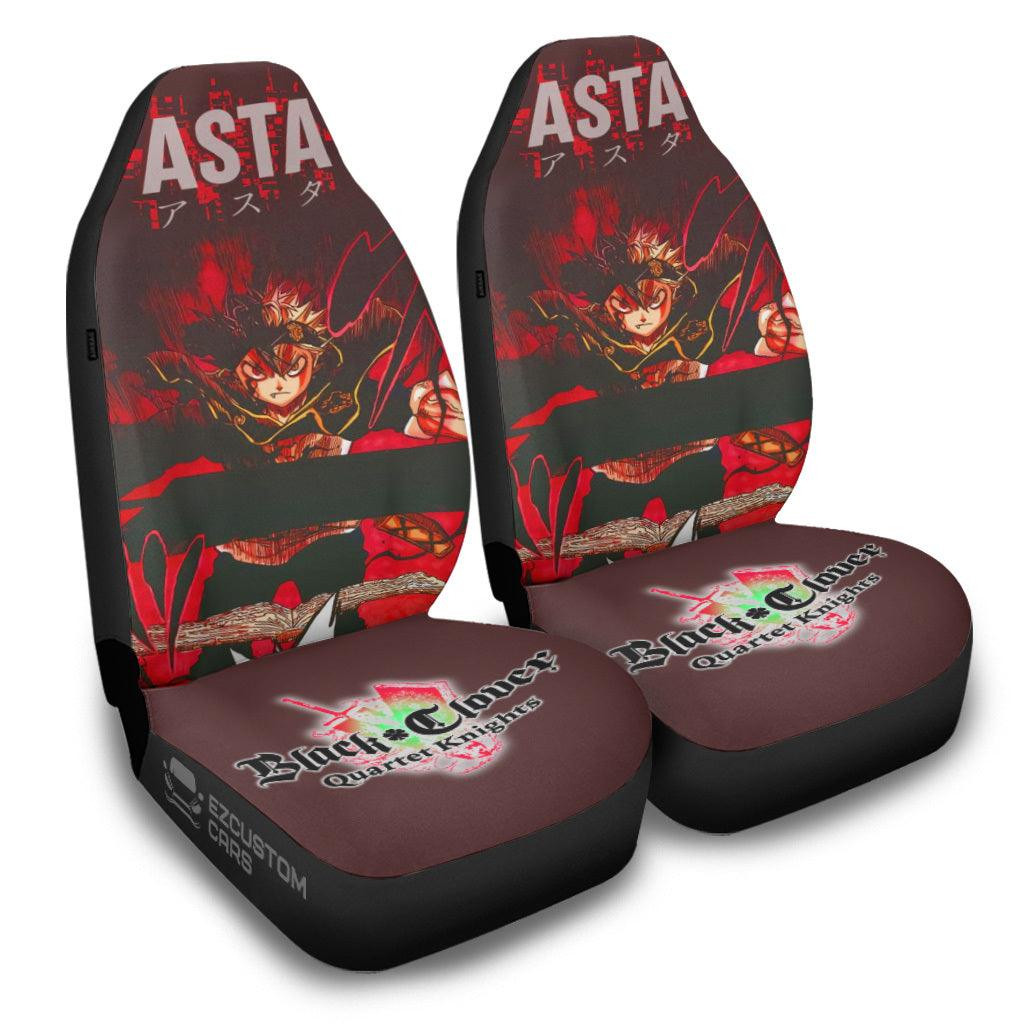 Asta Black Clover Car Seat Covers