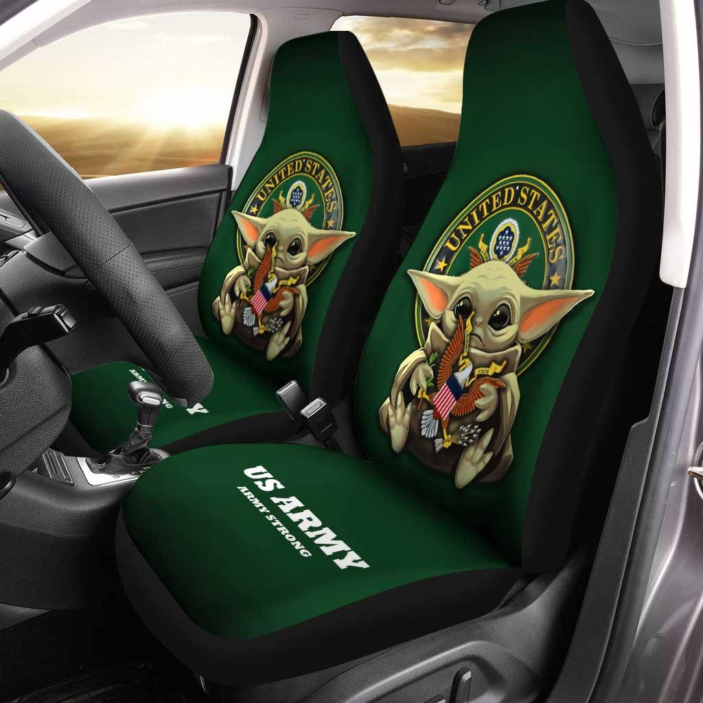 Baby Yoda U.S Army Car Seat Covers