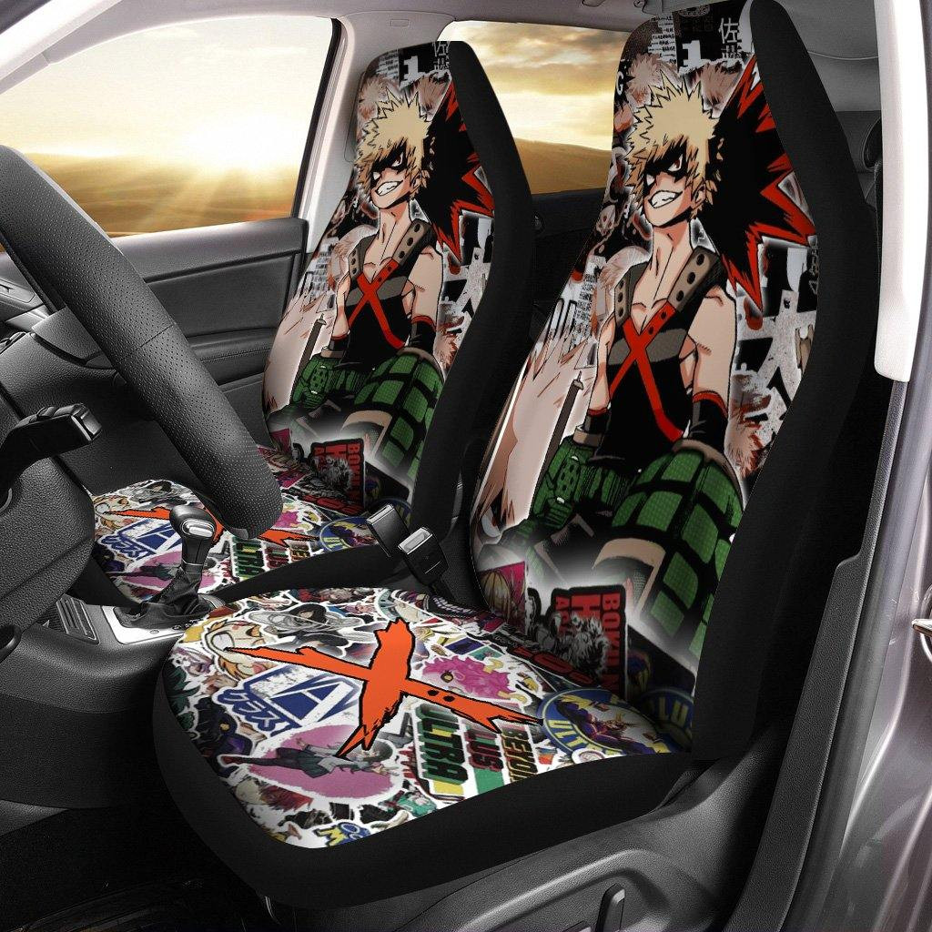 Bakugo Manga Car Seat Covers Anime My Hero Academia Fan Gift