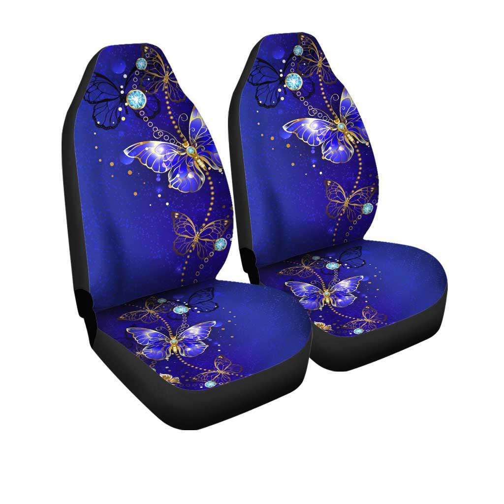 Beauty Blue Butterfly Car Seat Covers Custom