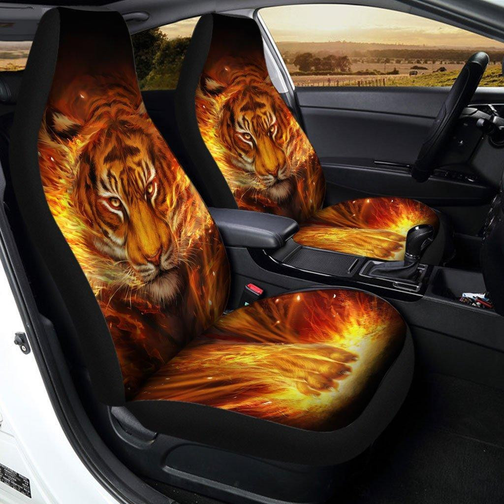 Beauty Fire Tiger Car Seat Covers