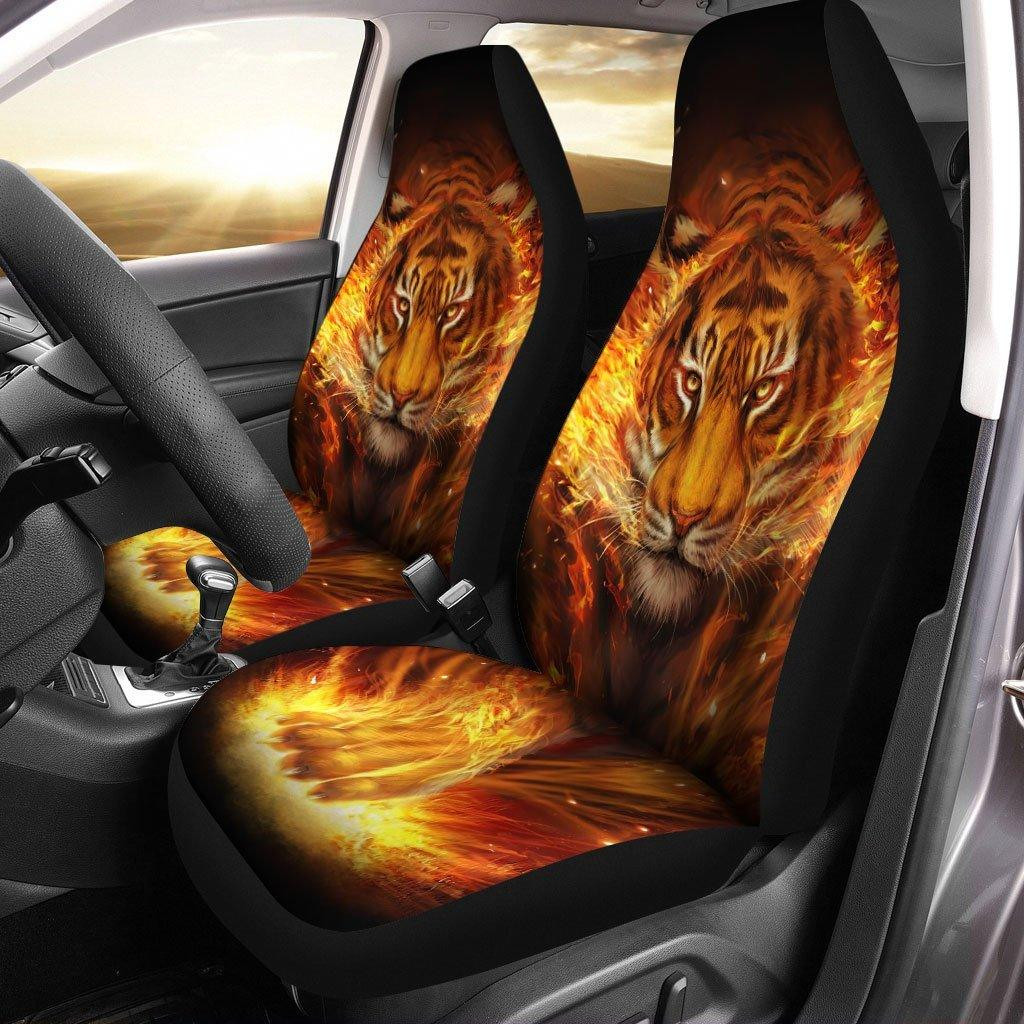 Beauty Fire Tiger Car Seat Covers