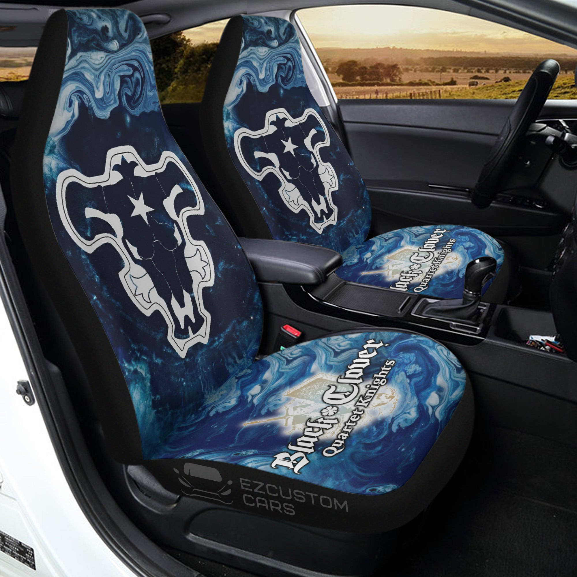 Black Bull Black Clover Car Seat Covers