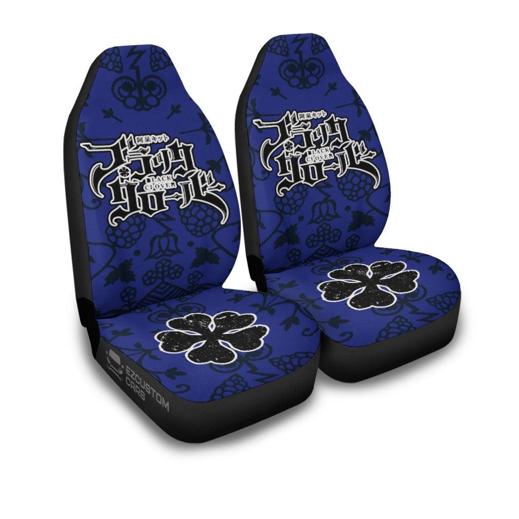 Black Clover Car Seat Covers Custom Logo Anime Car Accessories