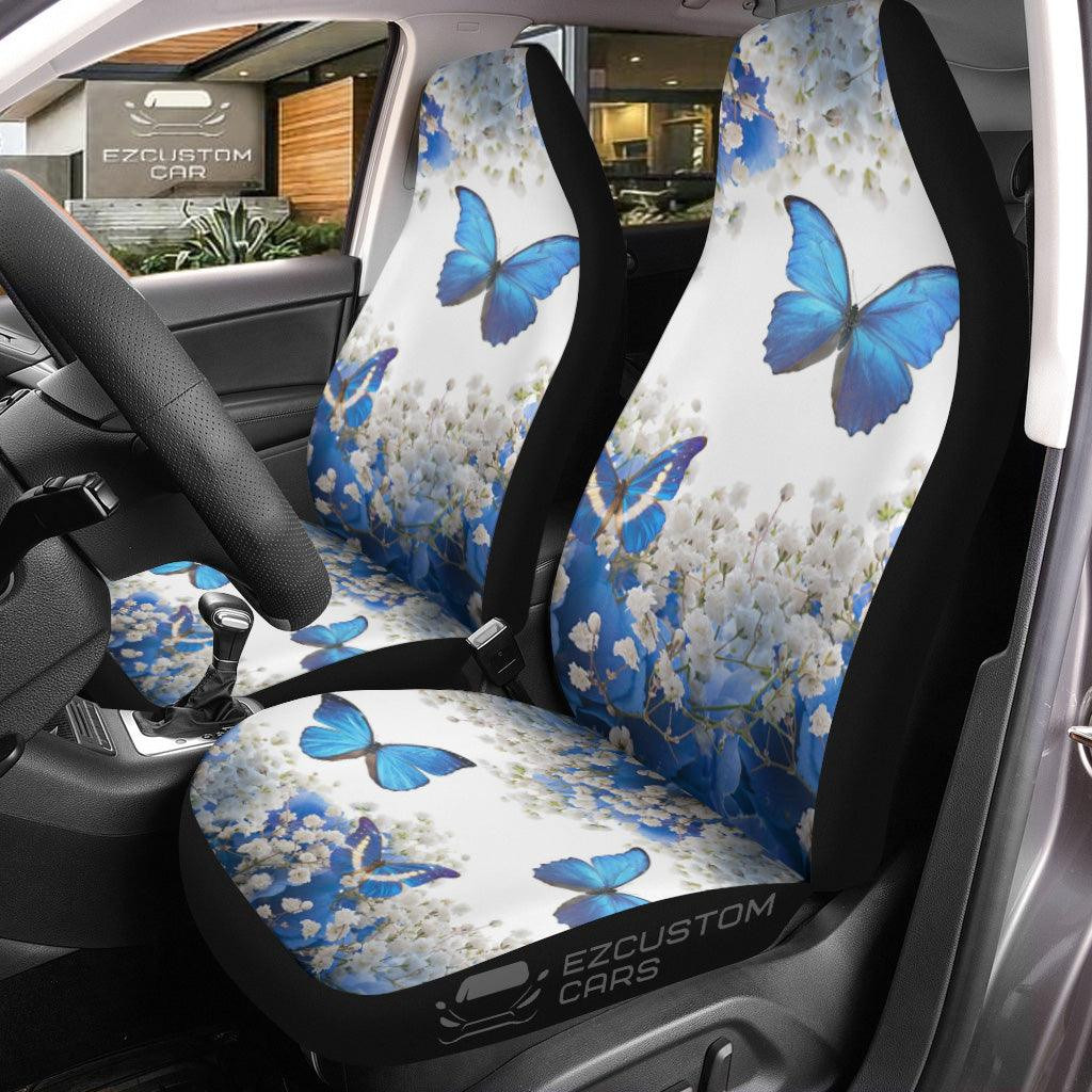Blue Butterfly Car Seat Covers Custom Butterfly Car Accessories