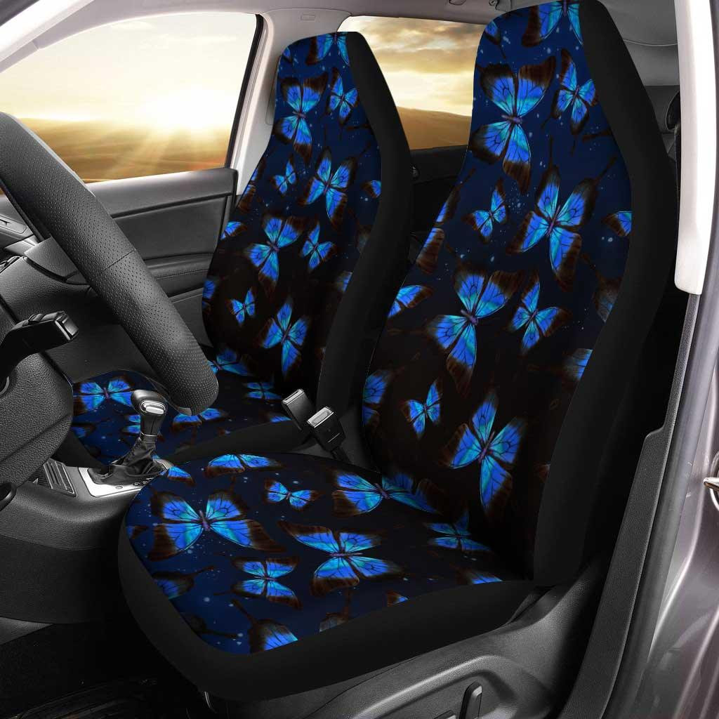 Blue butterfly Pattern Car Seat Covers Custom